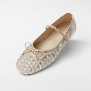 NWOT Zara Kids Shiny BALLERINAS